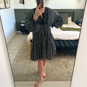 DÔEN Azalea Dress black prairie paisley Size Small